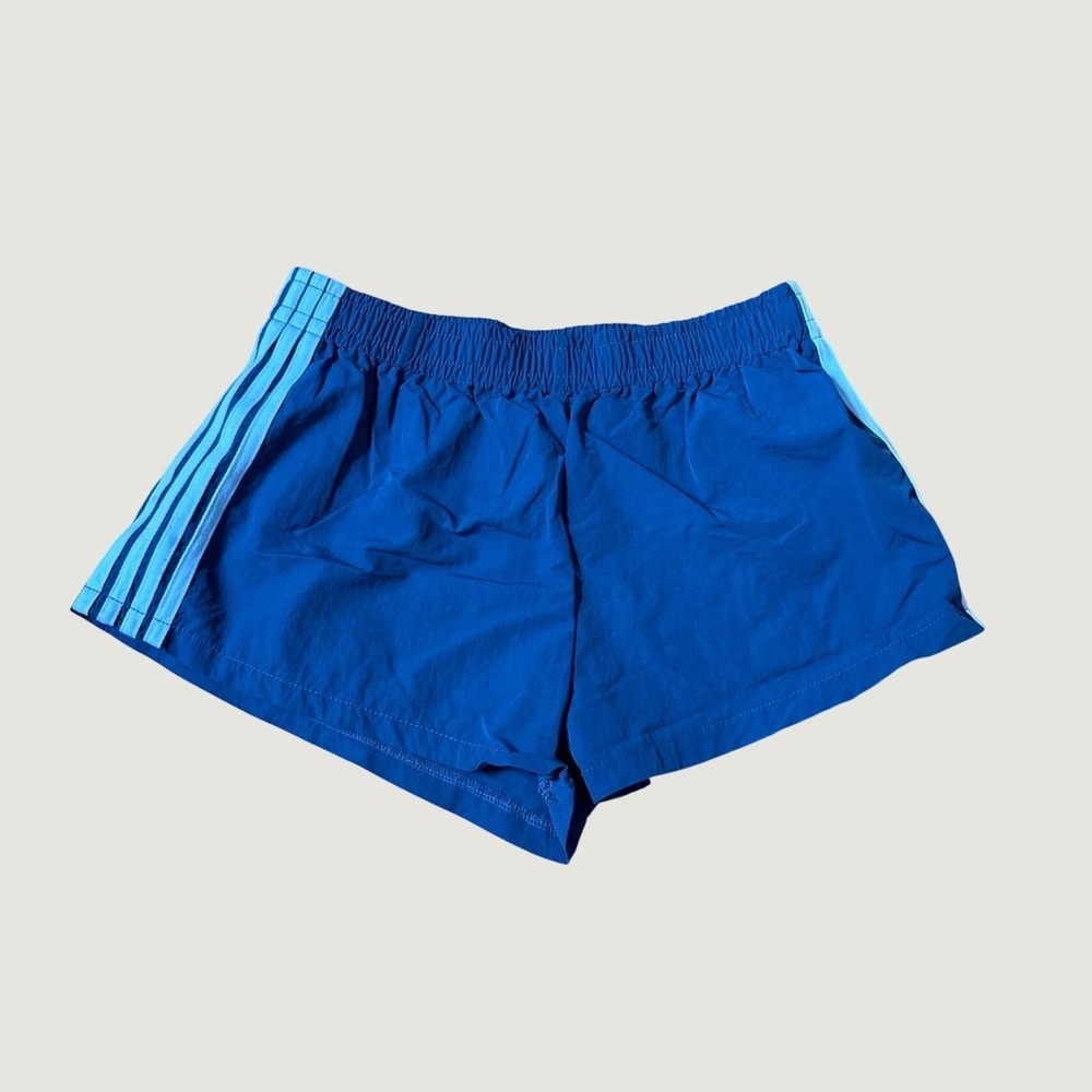 SHEIN Athletic Shorts Women Blue Striped Sporty Gym Running SIZE M